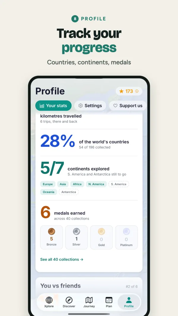 Store screenshot: Track your progress